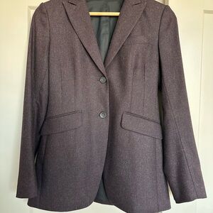 Theory Wool Women's Dark Plum Blazer